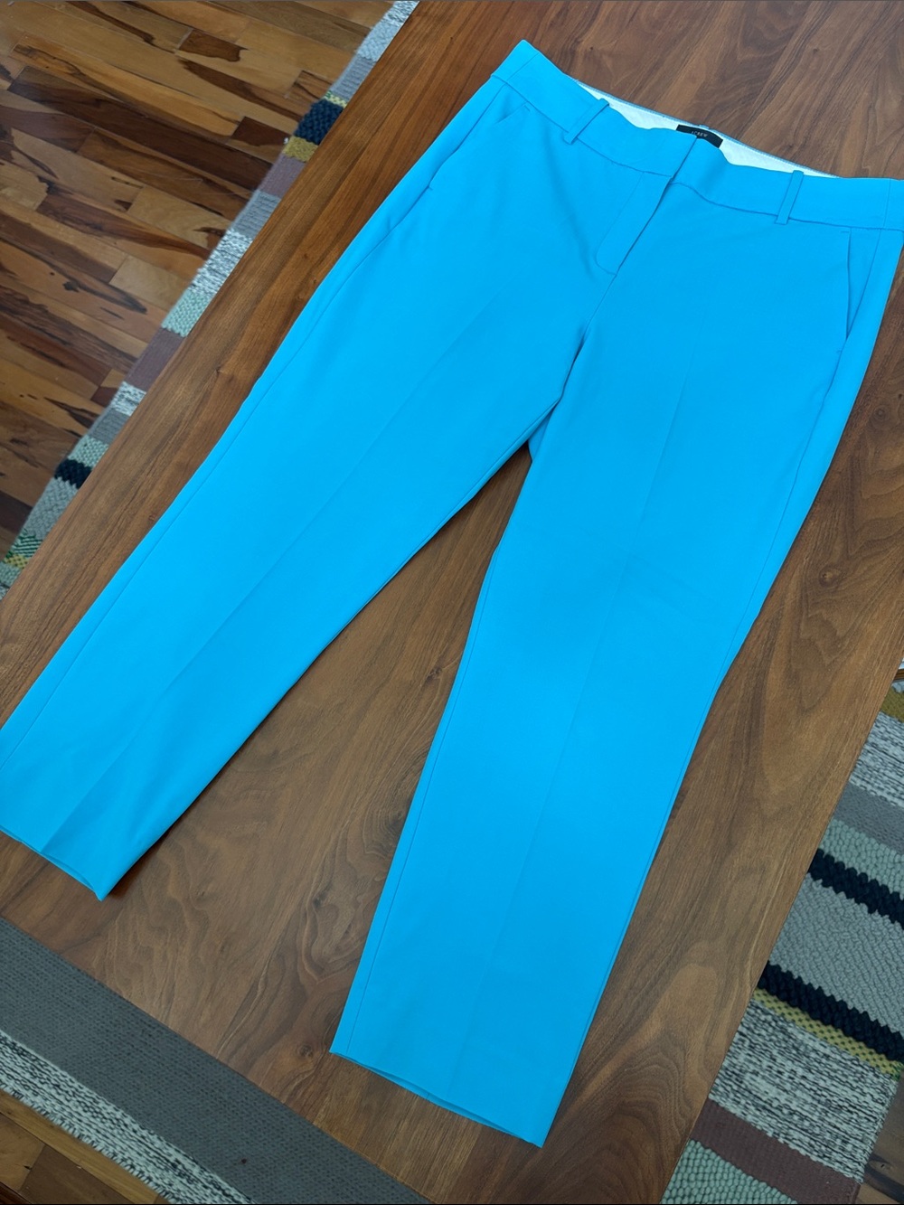 J.Crew Tollegno 1900 Italian Stretch Wool Cameron Slim Ankle Pant 12 Monaco Blue - Picture 4 of 9